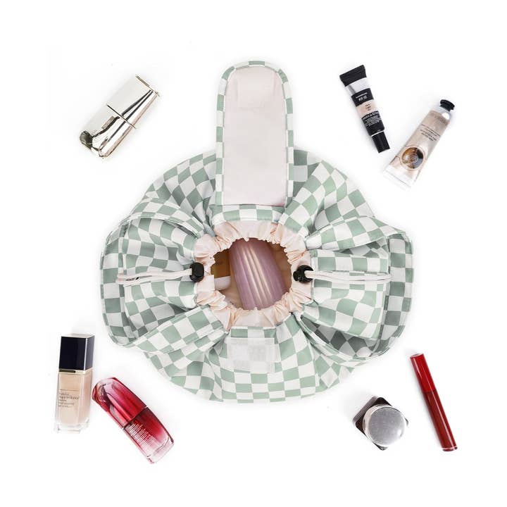 wandf - Wholesale Makeup/Cosmetic Bag - Narwey Barrel Drawstring Checkered Makeup Bag Cosmetic Bag34