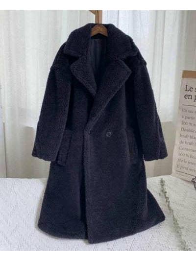 Rosa Clothing - Wholesale Fur/Faux Fur Coat - Women's - Plush long teddy fleece trench coat6