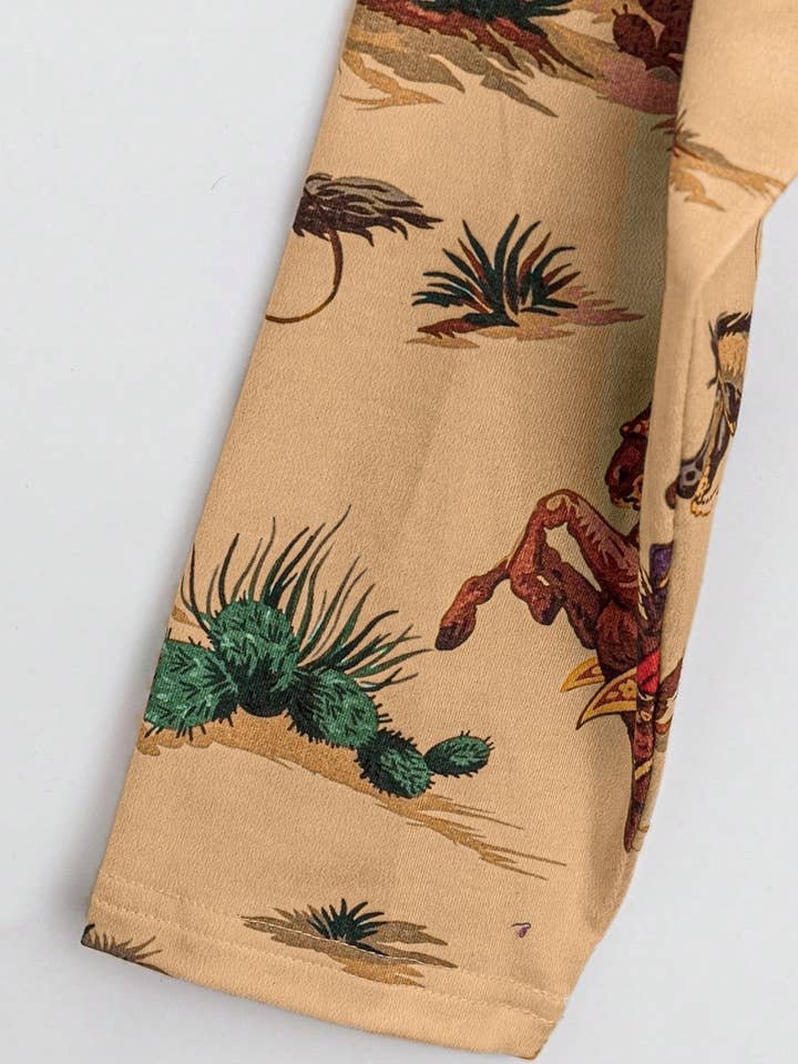 Sand Wild Western Cowboy Rodeo print t-shirt long sleeve for wholesale on Faire4