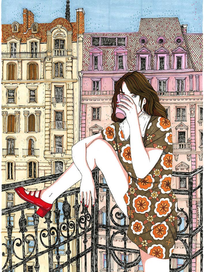 Balcon - Tirage d'art pour la vente par ANA JAREN STUDIO