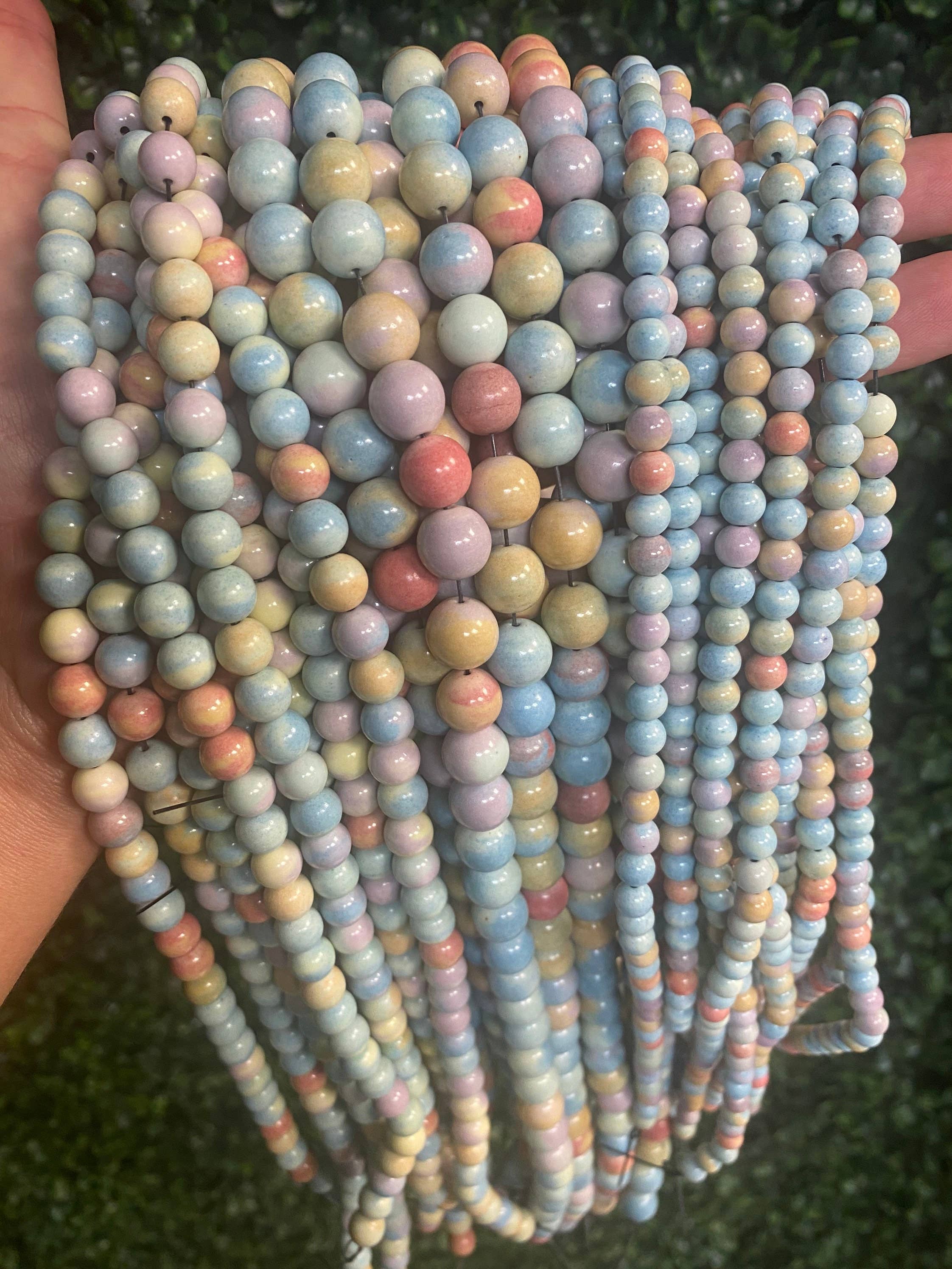 The Bead Bazaar - Wholesale Beads - Pastel Agate Stone Beads, Mystic Birthstone Beads, Genuine G2