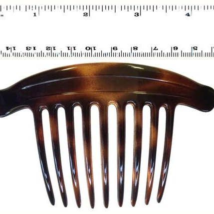 Parcelona - Wholesale Hair Brush/Comb - Parcelona French Lip Interlocking Large 9 Teeth Cellulose Shell Side Hair Combs2