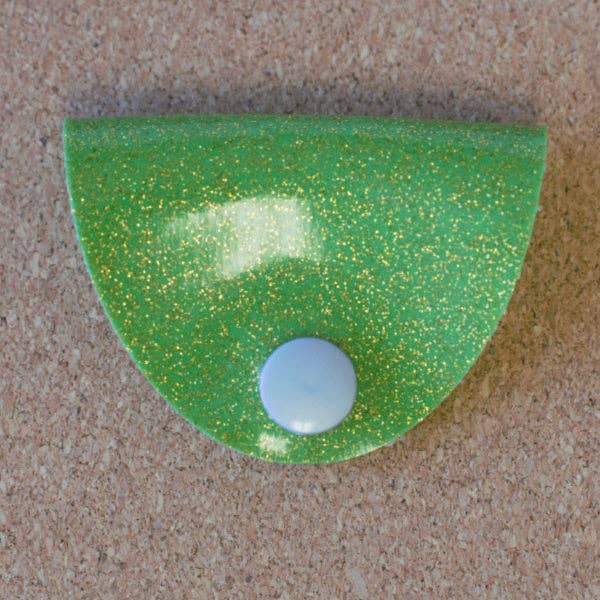 Lime Green Glitter Oval Cord Keeper for wholesale by Lucky Cat