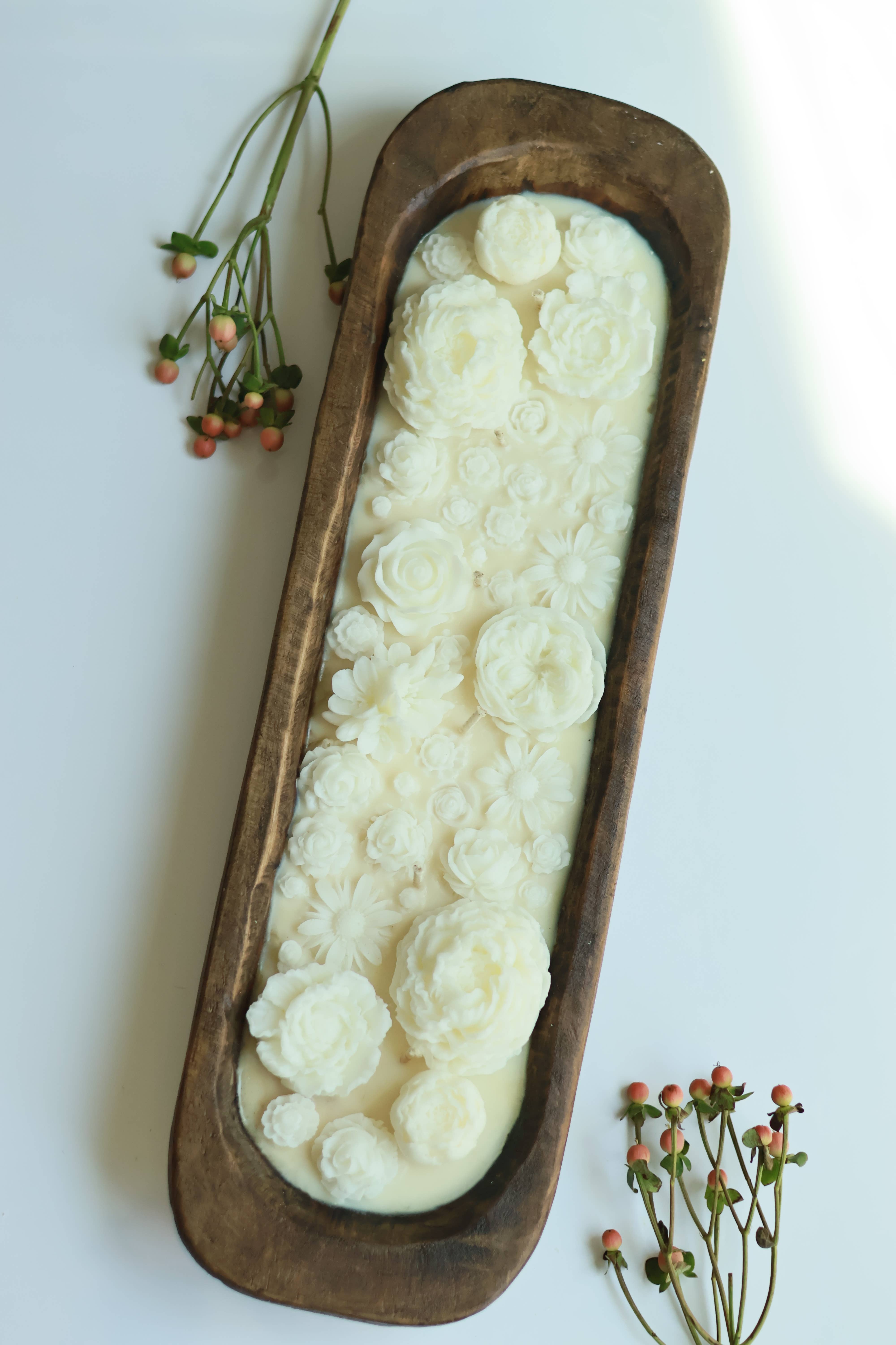 Agaboo Candle - Wholesale Novelty Candle - HUGE Flower Candle 28 oz -Dough Bowl Candle 19½" X 5½" X 2"9