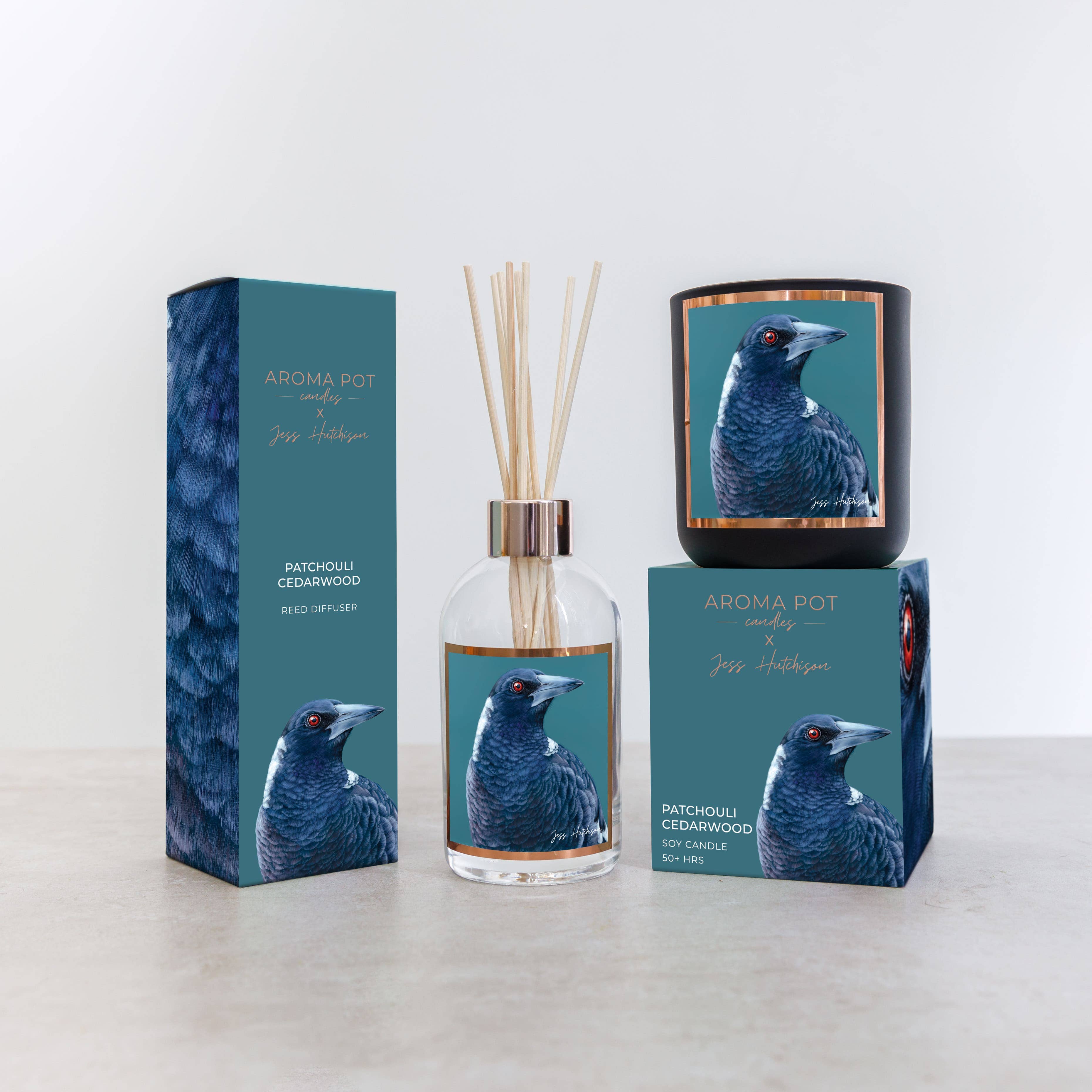 Aroma Pot - Wholesale Reed diffuser - Australian artist reed diffuser | Patchouli Cedarwood | 200ml1