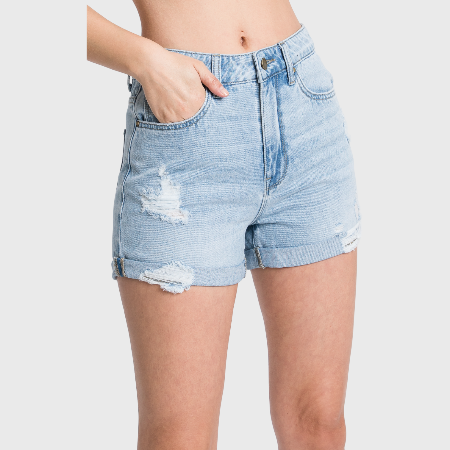 Petra153 – Großhandel Shorts – Damen – T931NHR-E SHORTS MIT EXTREM HOHEM BUND UND FESTEM MANSCHETTENSAUM10