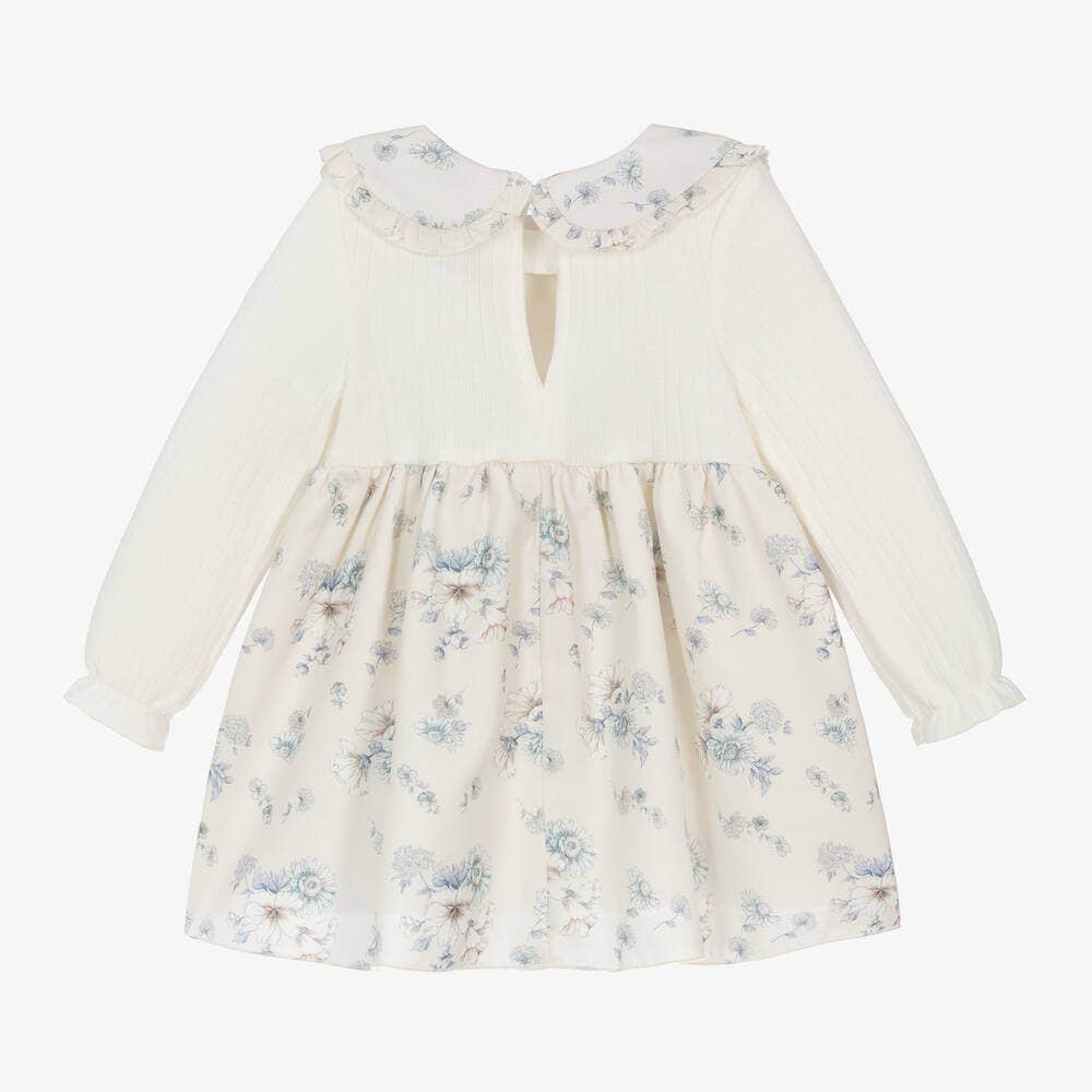 Ecru Dress with Flowers Aziza for wholesale on Faire2