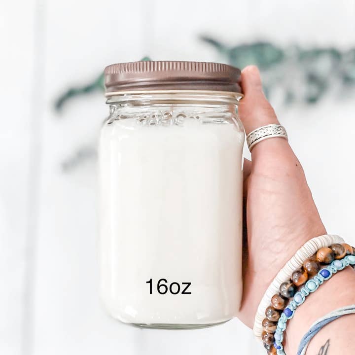 Suzee's Candles - Wholesale Jar/Filled Candle - 16oz Herb Mint Garden Candle, Herb candle, Farmhouse Candles