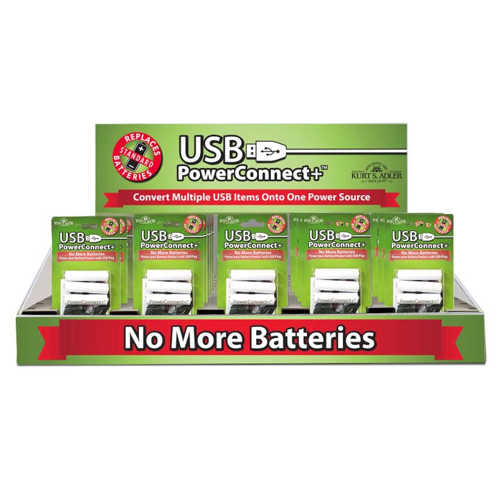 18"3AAA USB POWER CONNCT+CONVERTER TRAY for wholesale by Kurt S. Adler, Inc.