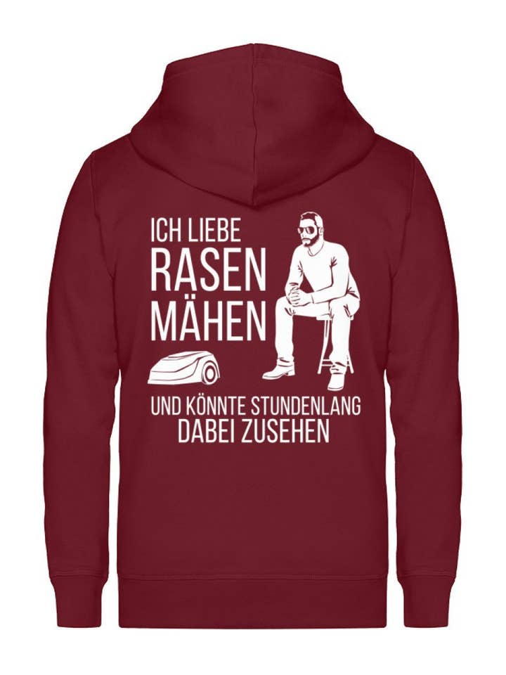 GARTENFAN - Wholesale Hoodie - Men's - Mowing the lawn - premium organic jacket4