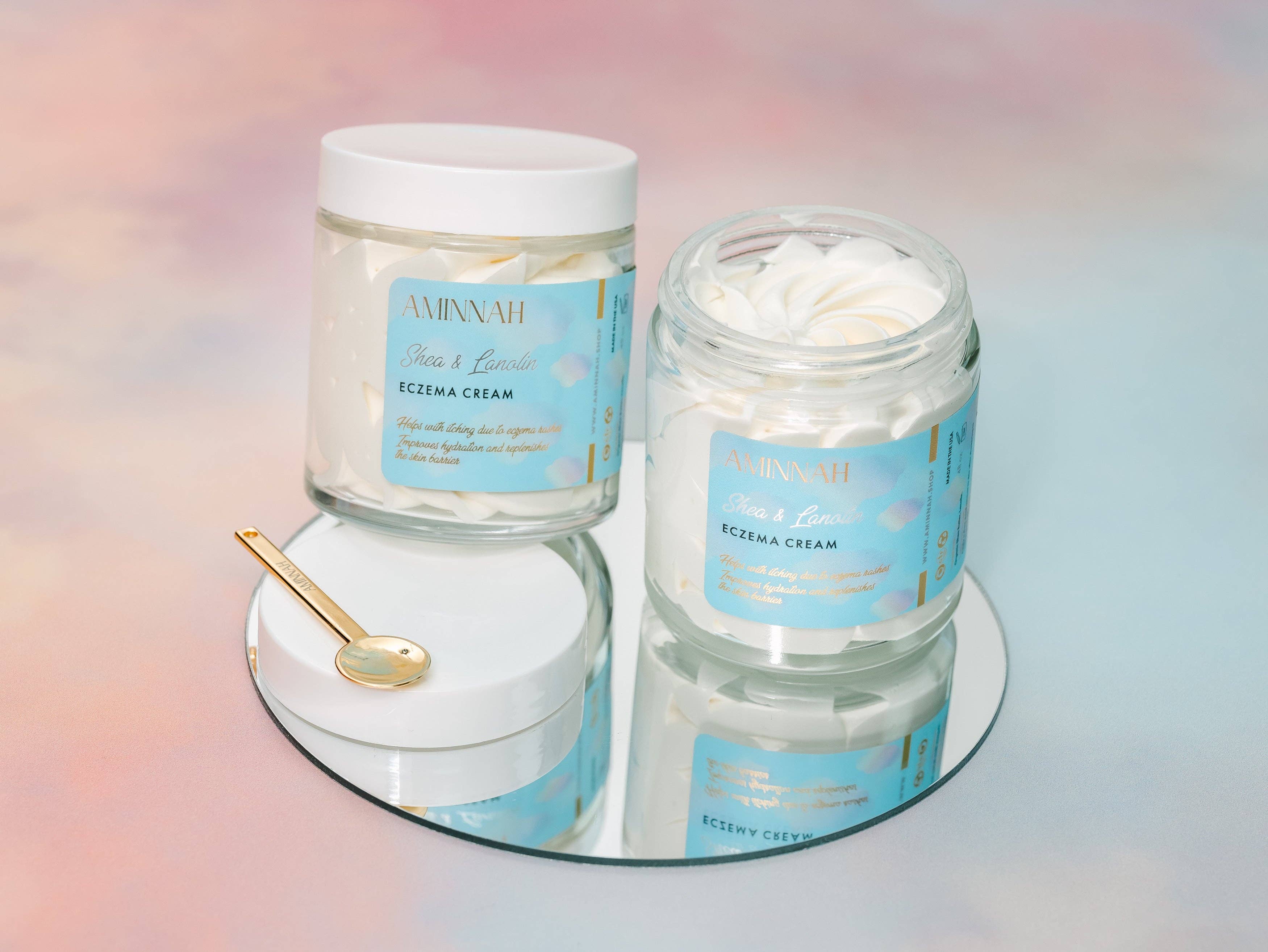 AMINNAH - Wholesale Bath & Body Set - "Eczema" Body Collection | Cream| Serum| Sugar Scrub| Body Oil| Cleanser|11