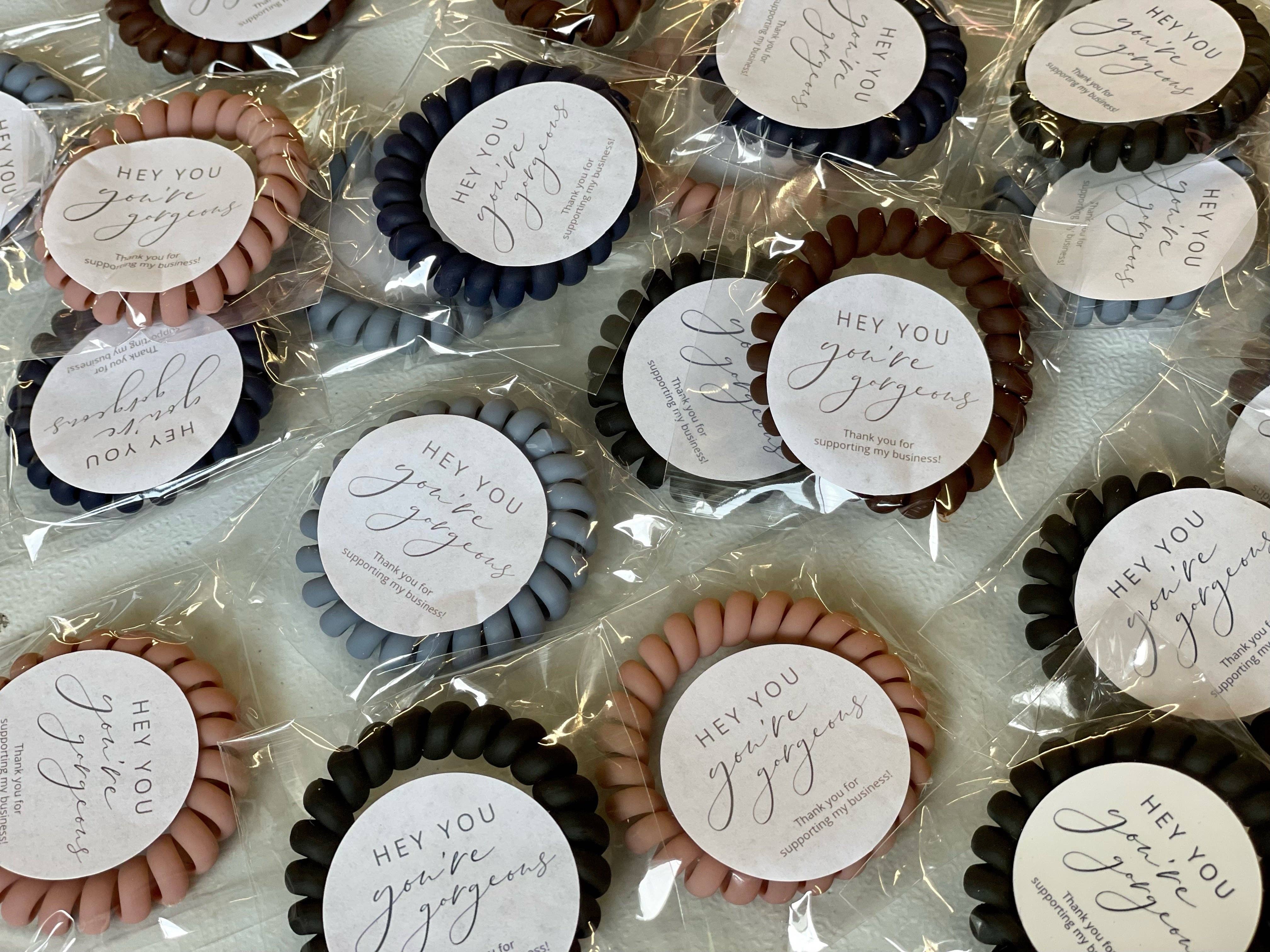 The Classy Cloth WS - Wholesale Hair Tie - Hair Coil 'Thank You!' 25 pack - RTS6