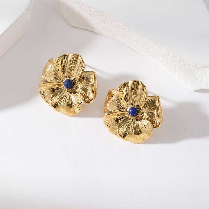 Lovelika - Wholesale Single Earring - flower stud earrings - Mabel4