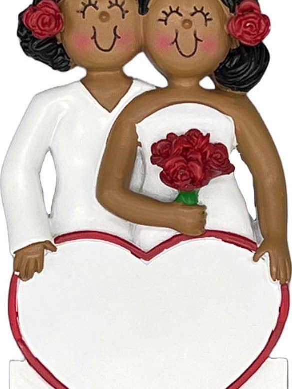 Same Sex Wedding: Female, Both African-American for wholesale by Ornament Central