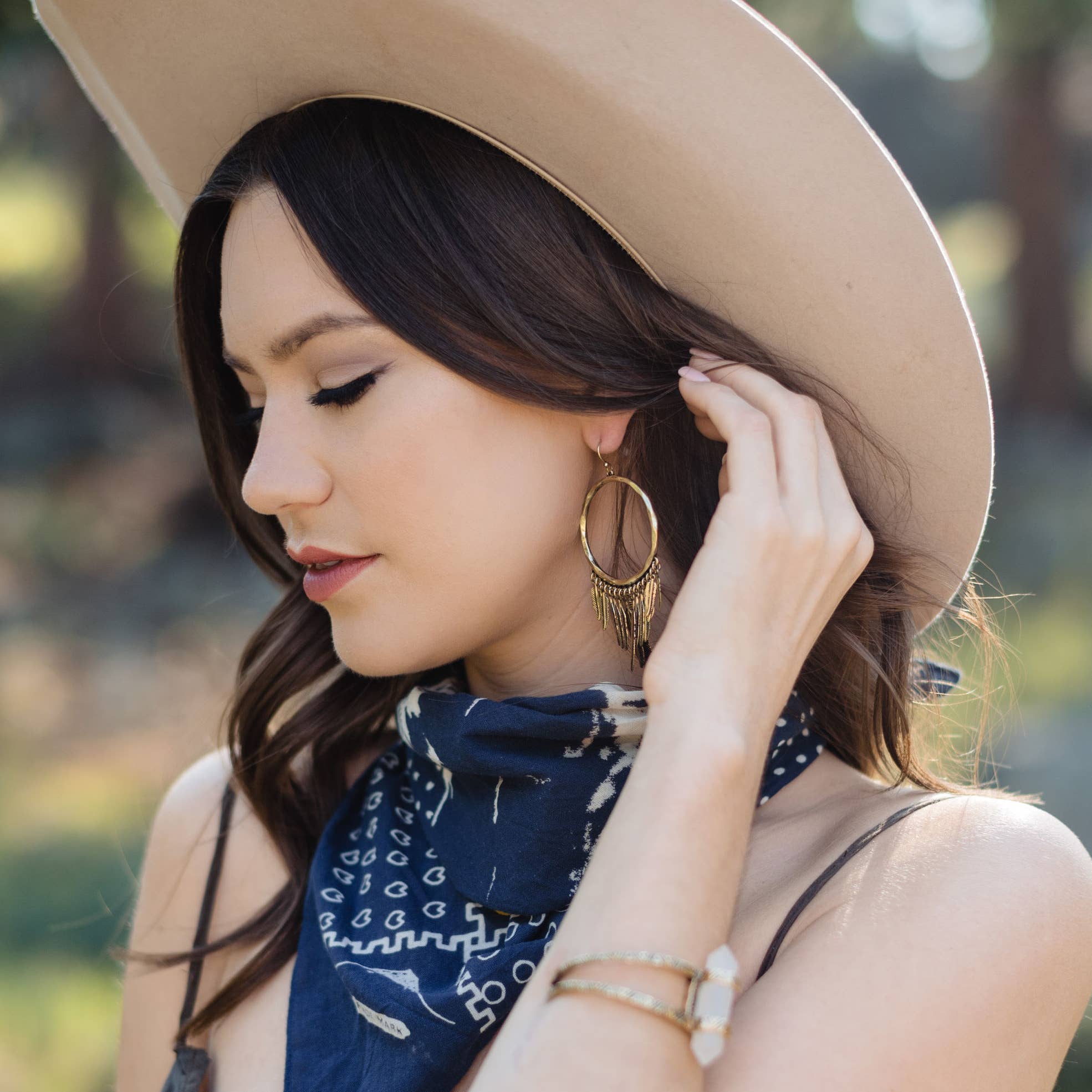 Hiouchi Jewels | Rose & Bolt Grateful Dead Jewelry - Wholesale Dangle Earrings - Birds of a Feather Hoop Earrings ~ Gold2