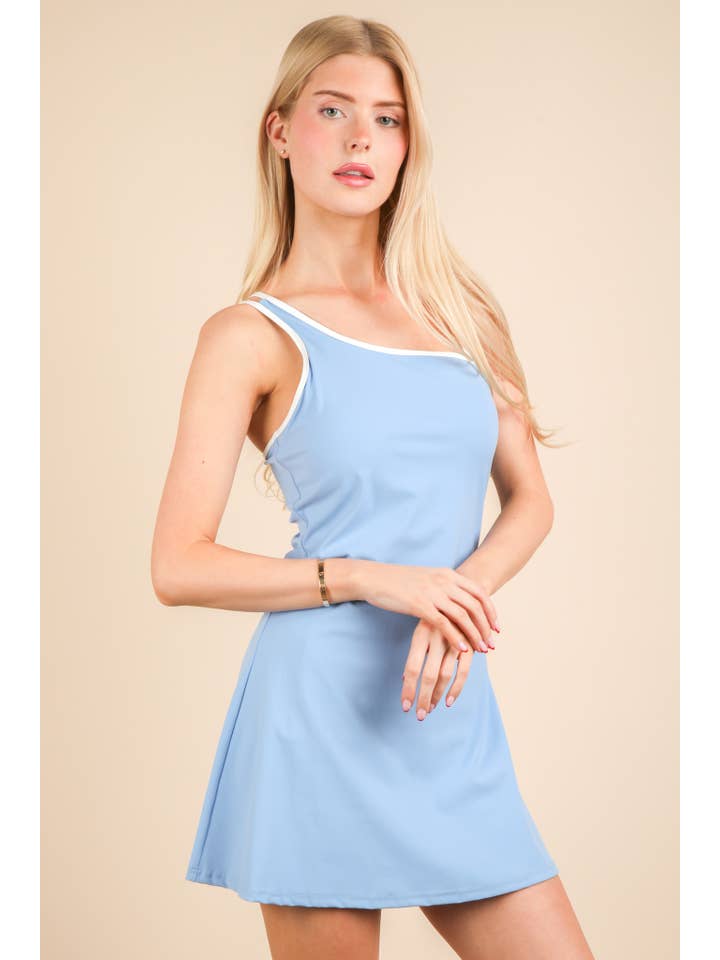 VERY J - Wholesale Athletic Dress - Women's - ND31660-Activewear Mini Dress with Inside Lining23