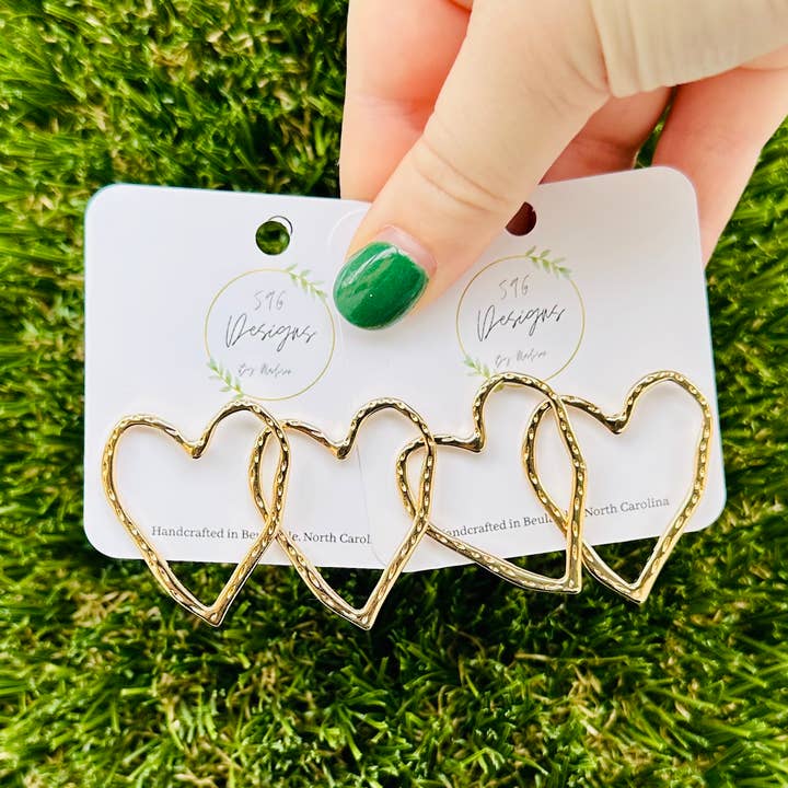 Ouvrir les cœurs d'or pour la vente par 596 Designs