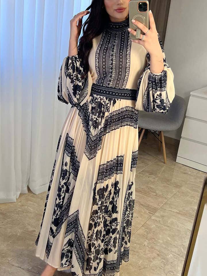 Maxi-jurk met bloemenpatroon voor wholesale door Mccolin