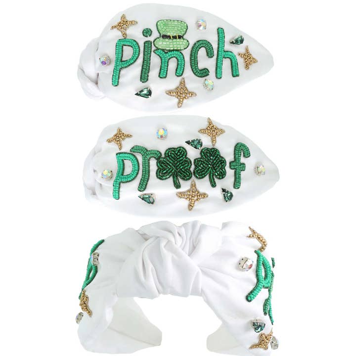 SP Sophia Collection - Wholesale Fashion Headband - Women's - Saint Patrick's Shamrock Gemstone Knotted Headband2