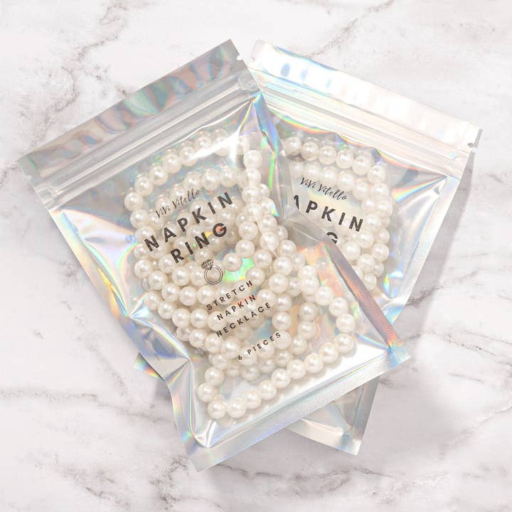 ViVi Vitello - Wholesale Napkin ring - Pearl Napkin Ring, Set of 62