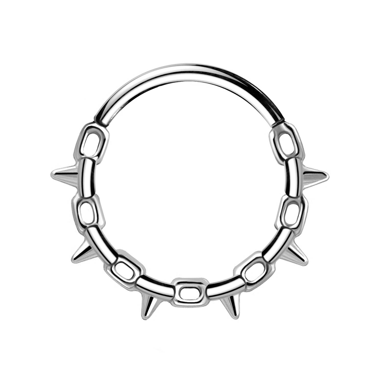 Awaken - Wholesale Single Earring - Triangle and Chain Clicker Hoop Piercing3