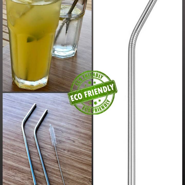 Palhinha de Metal Reutilizável Inox por atacado de Egeflora