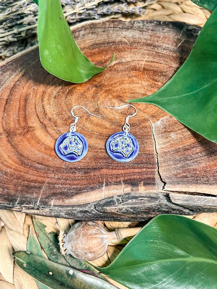 Australia - Porcelain Dangle Earrings for wholesale by Wolf and Clay Pty Ltd