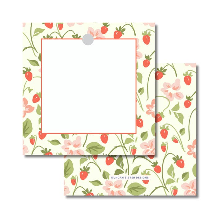 Petites étiquettes-cadeaux fraise – Lot de 8, fabriqué aux États-Unis pour la vente par Duncan Sister Designs