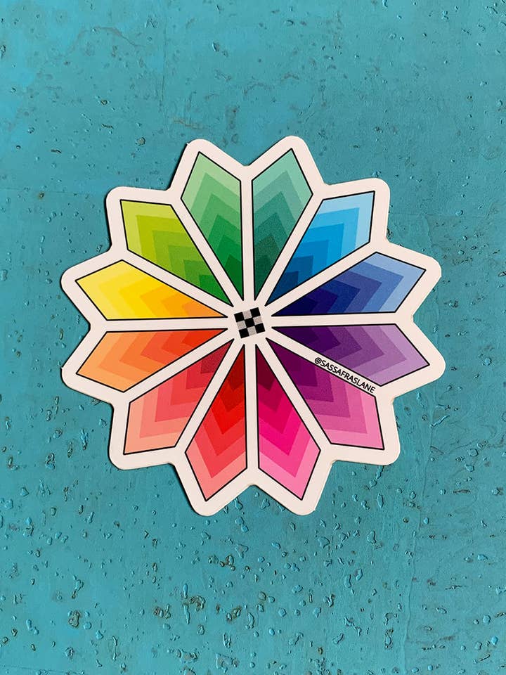 Autocollant Colorburst Quilt Block pour la vente par Sassafras Lane Designs