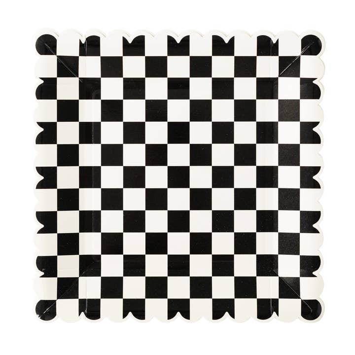 Party More Checkered Disposable Paper Plate for wholesale by My Mind’s Eye