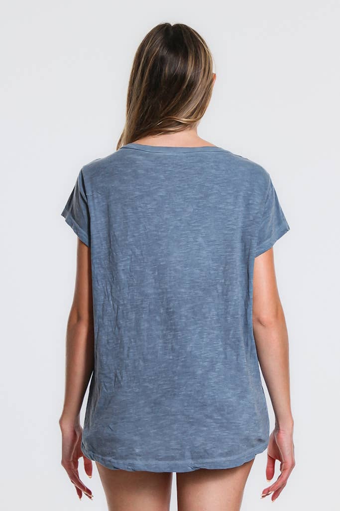 TINA Stephens Italy/Tees By Tina - Wholesale Blouse - Women's - Nola Cotton/Linen V-Neck Top (BSS207)41