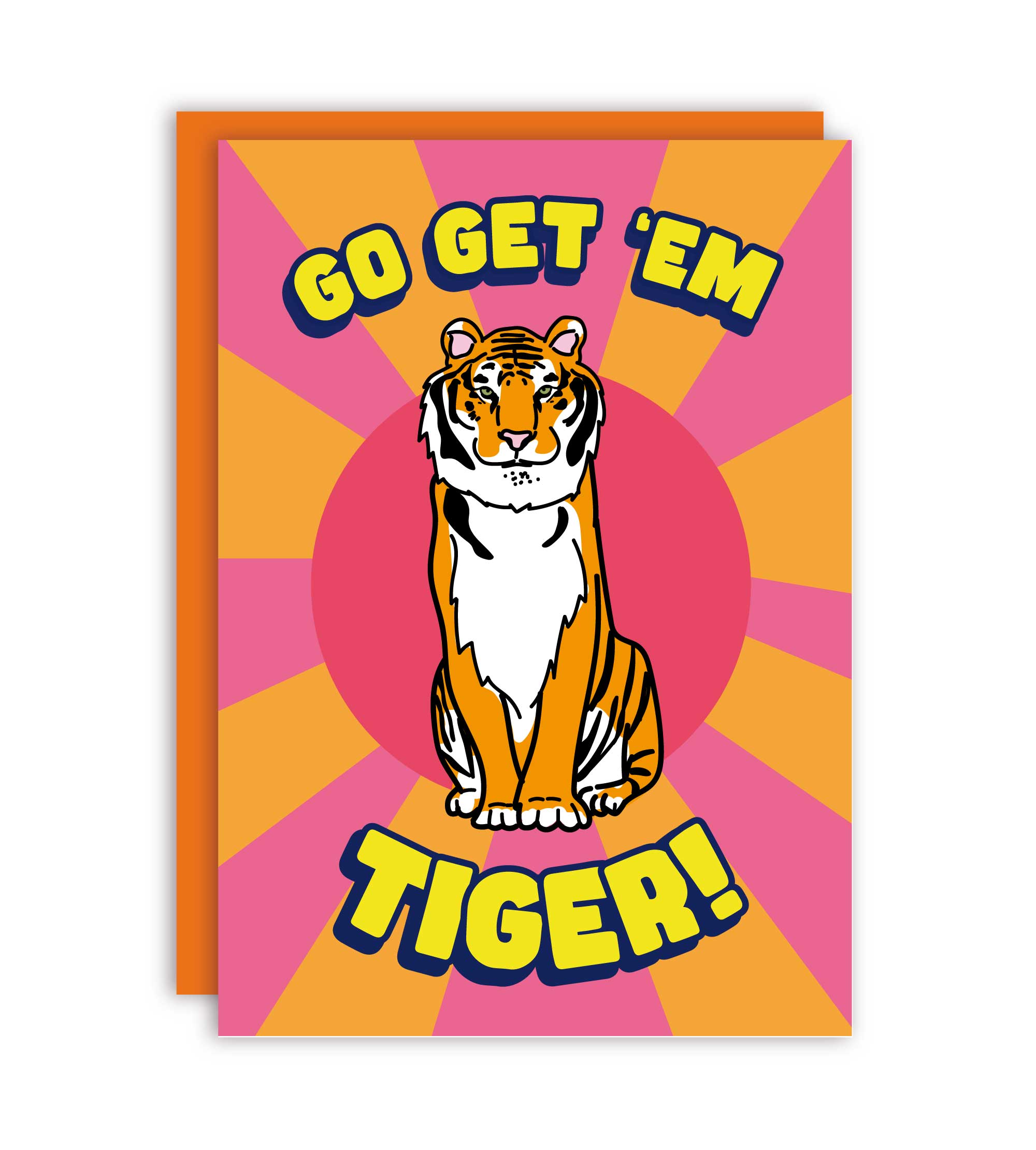 Studio Soph (We Pay Your Import Fees - We Ship DDP) - Vente Cartes d'adieu - Vas-y, tigre ! Carte de vœux de bonne chance0