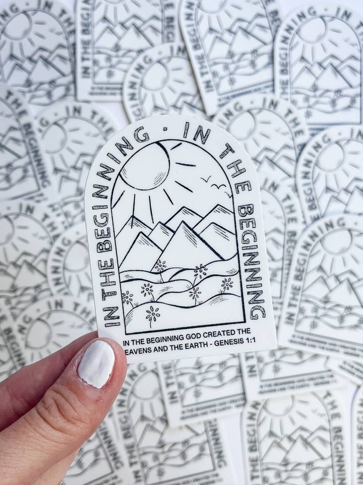 Pegatina Cristiana En el Principio Génesis 1:1 para venta al por mayor de HH and Grace Co