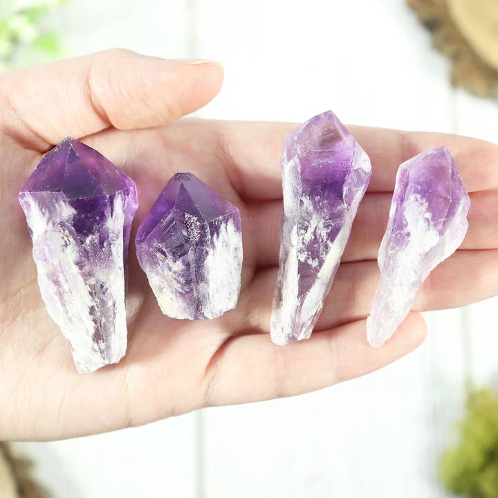 Natures Artifacts Inc - Wholesale Spiritual Stone/Crystal - 1 lb Elestial Amethyst Points | Amethyst Crystal5