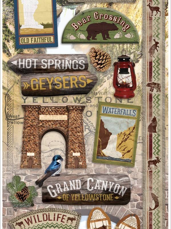 Yellowstone Cardstock Sticker for wholesale by Paper House Productions