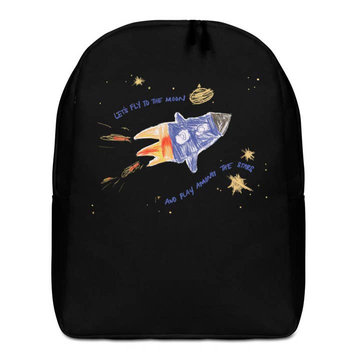 Fly Me To The Moon Backpack for wholesale by Akimiro Studio