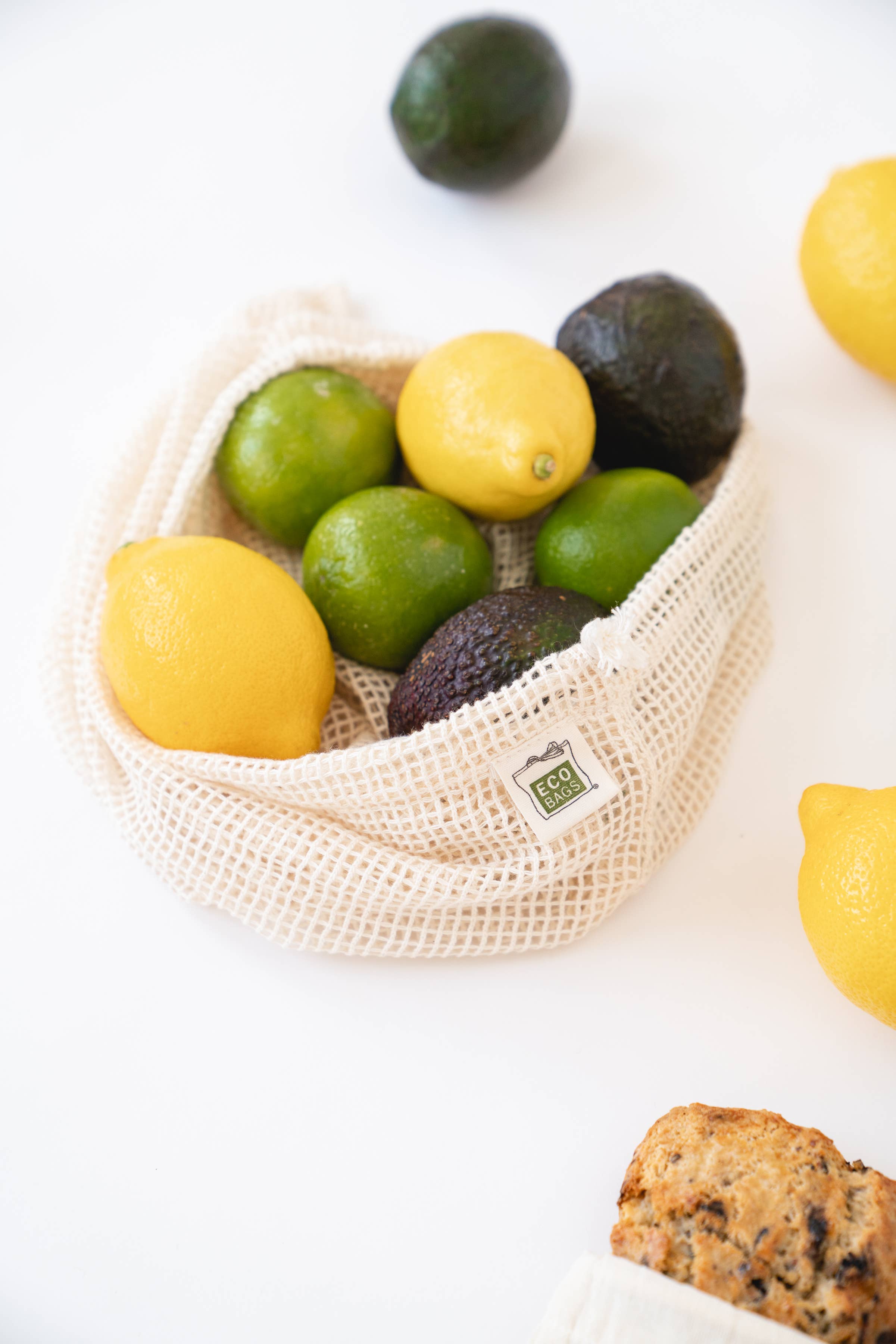 ECOBAGS – Großhandel Lebensmittel-/Einkaufstasche – Netzbeutel aus Bio-Baumwolle - Mittelgroß3