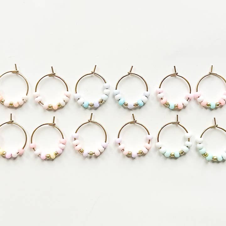 Mini Sead Bead Hoops for wholesale by Pollie & Res