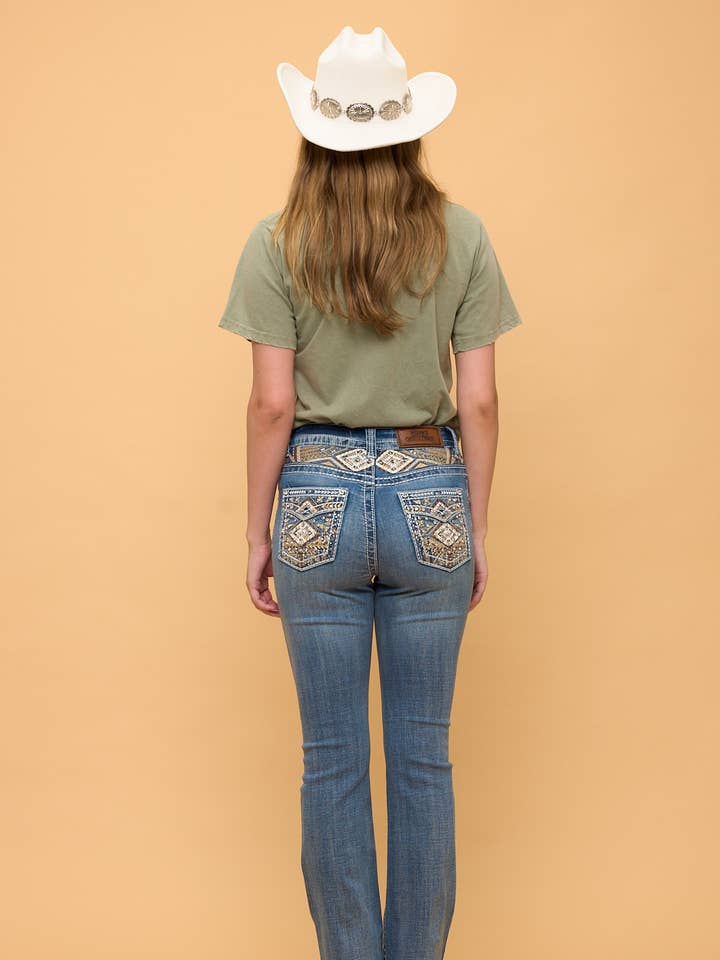 PL-WT-780 PLUS BOOTCUT STRETCHY RODEO COUNTRY WESTERN JEANS für den Großhandel von Denim Zone U.S.A.