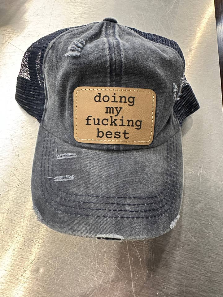 Doing My Best Women's Criss Cross Hat for wholesale by Designed To Flaunt