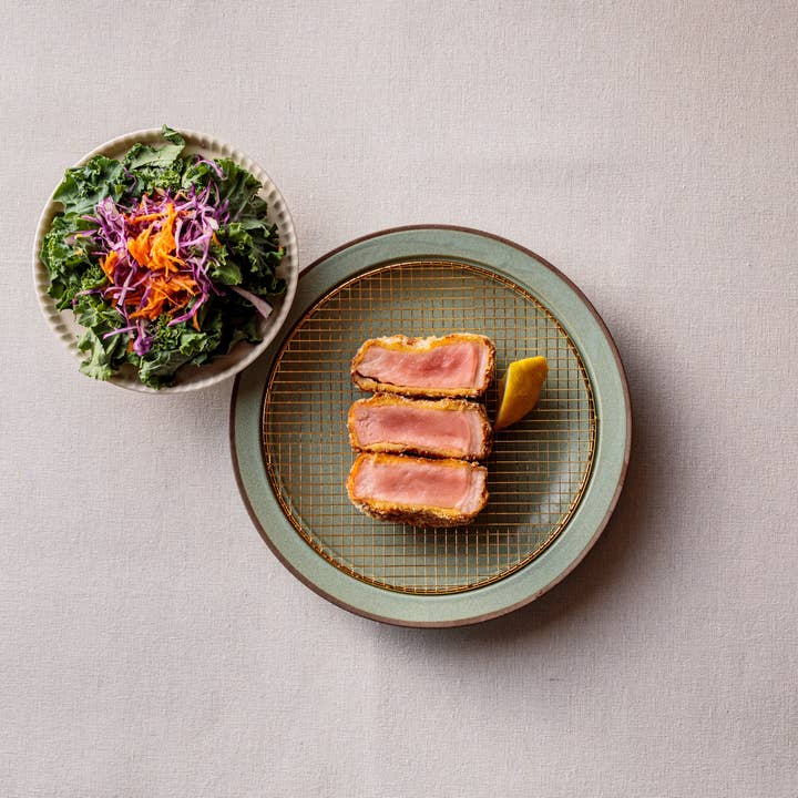 KIKIME - Wholesale Dinner Plate - amime Plate 10" | Dinner Plate with metal net 9.8" | Pottery14