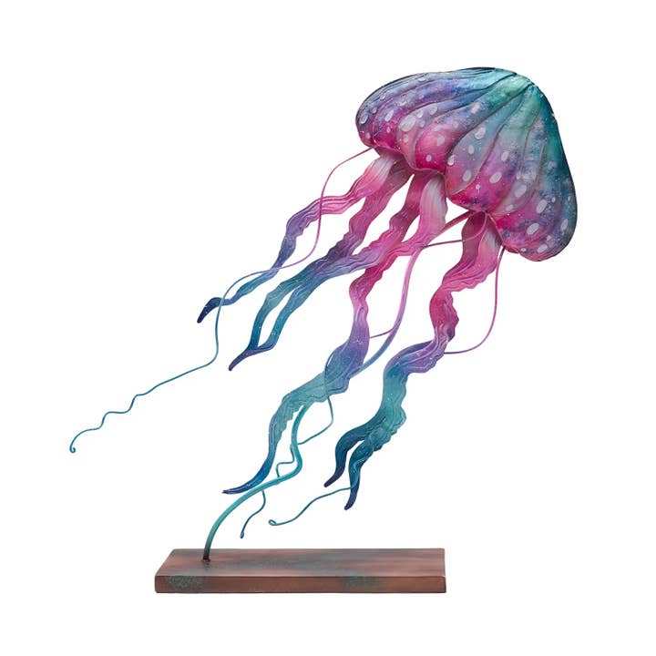 Beachcombers - Wholesale Decorative Figurine - Jellyfish On Stand Decorative Figurine