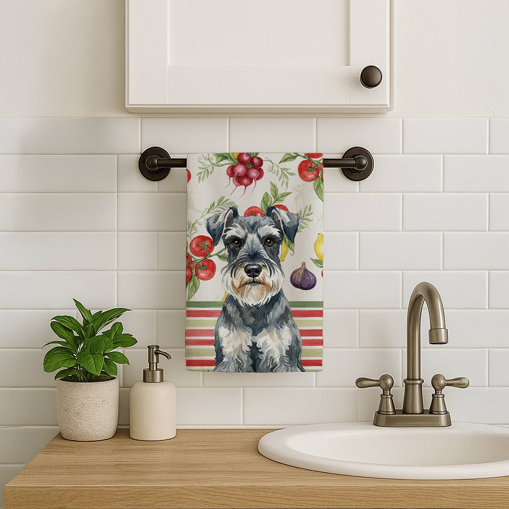 Caroline's Treasures - Wholesale Hand Towel - Schnauzer Vegetables Towel WDK84010