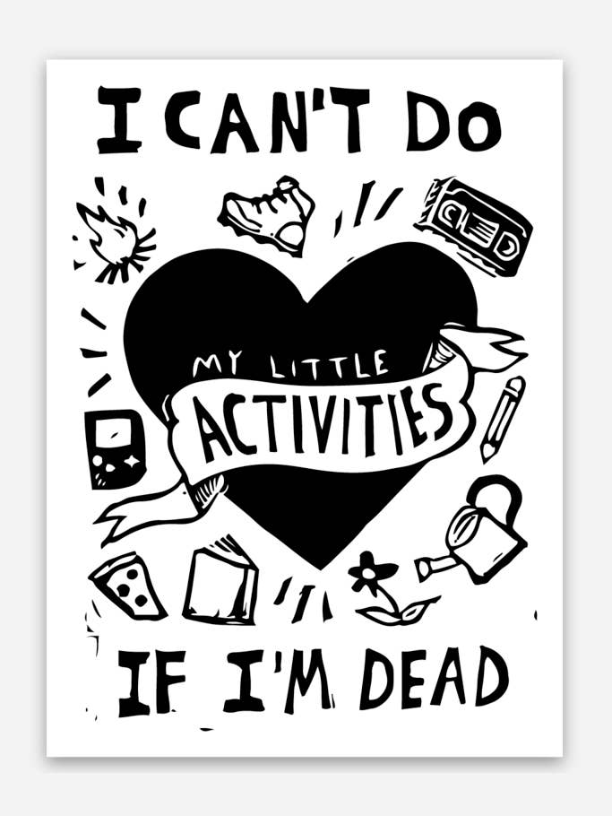 3" Vinyl Sticker - My little activities -self care / healing for wholesale by Coyotesnout