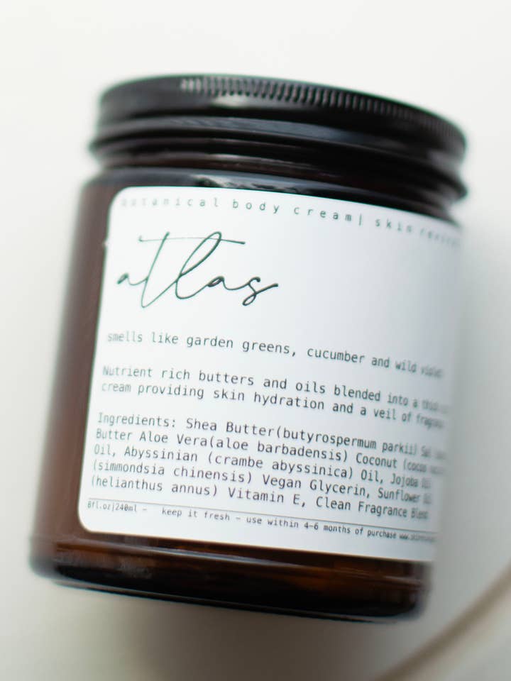 ATLAS - Crème pour le corps - Légumes du jardin, Concombre, Violette sauvage pour la vente par Skin Revival