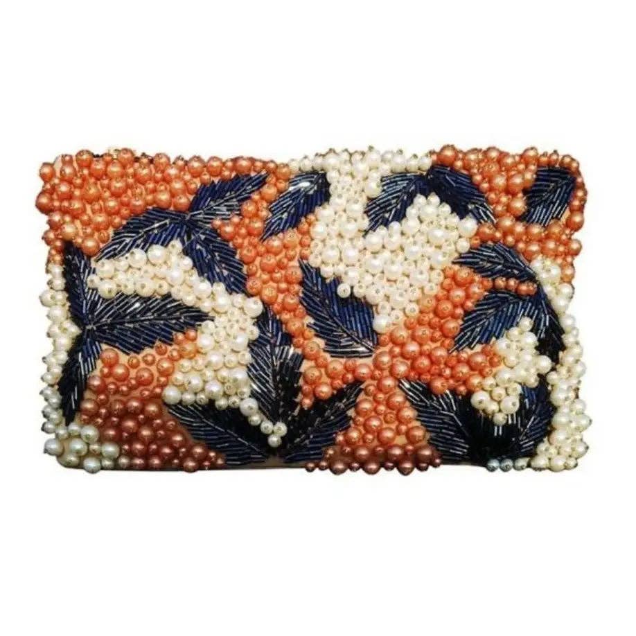 ACUS - Wholesale Clutch Bag - Women's - White, Black, and Orange Clutch Bag0