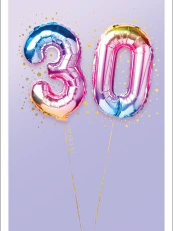 Âge 30 Ballons pour la vente par Abacus Cards and Clare Maddicott Publications