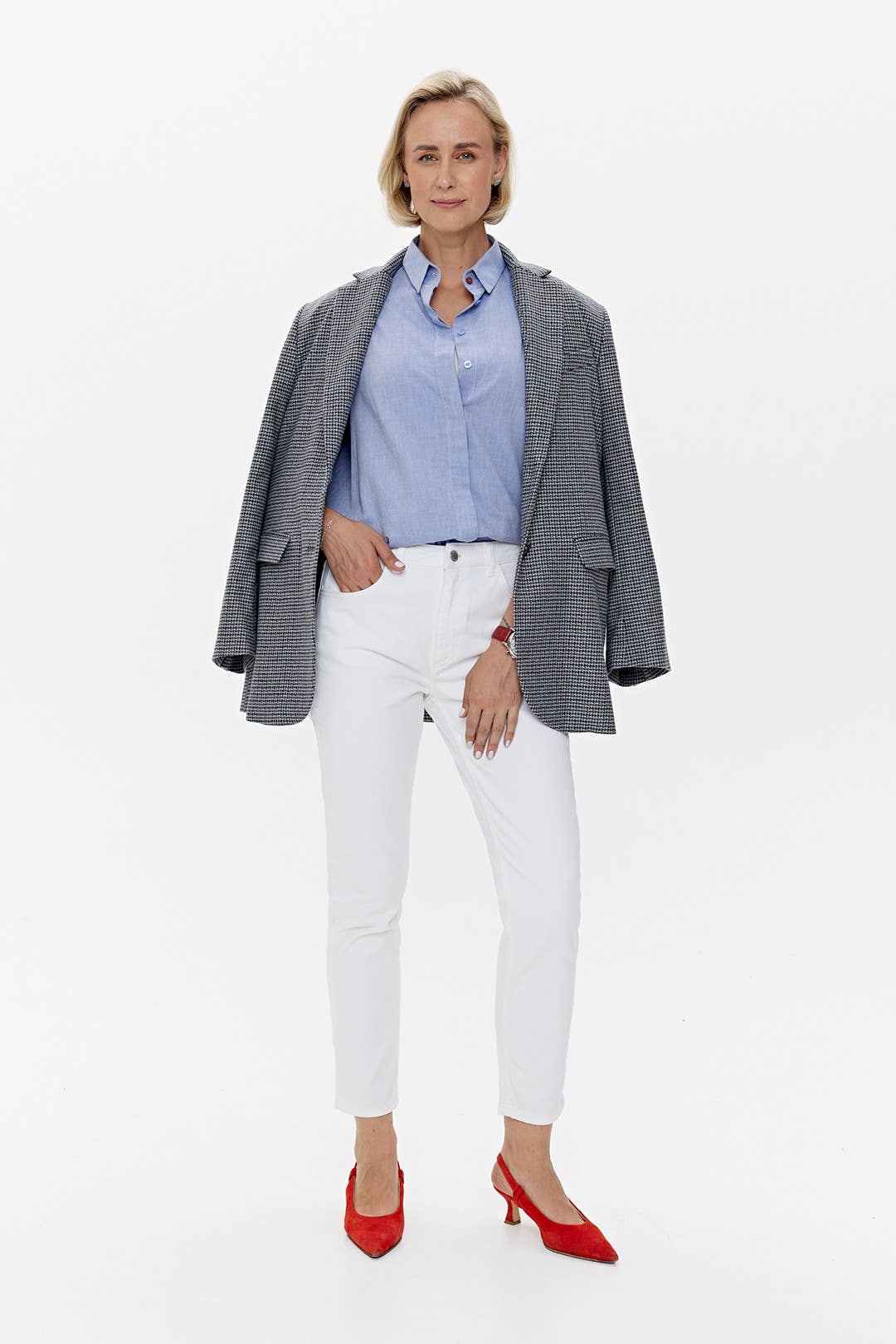 CAPSULE by Agnė Gilytė - Wholesale Button Down Shirt - Women's - Shirt 'OXFORD' | classic washed cotton in baby blue8