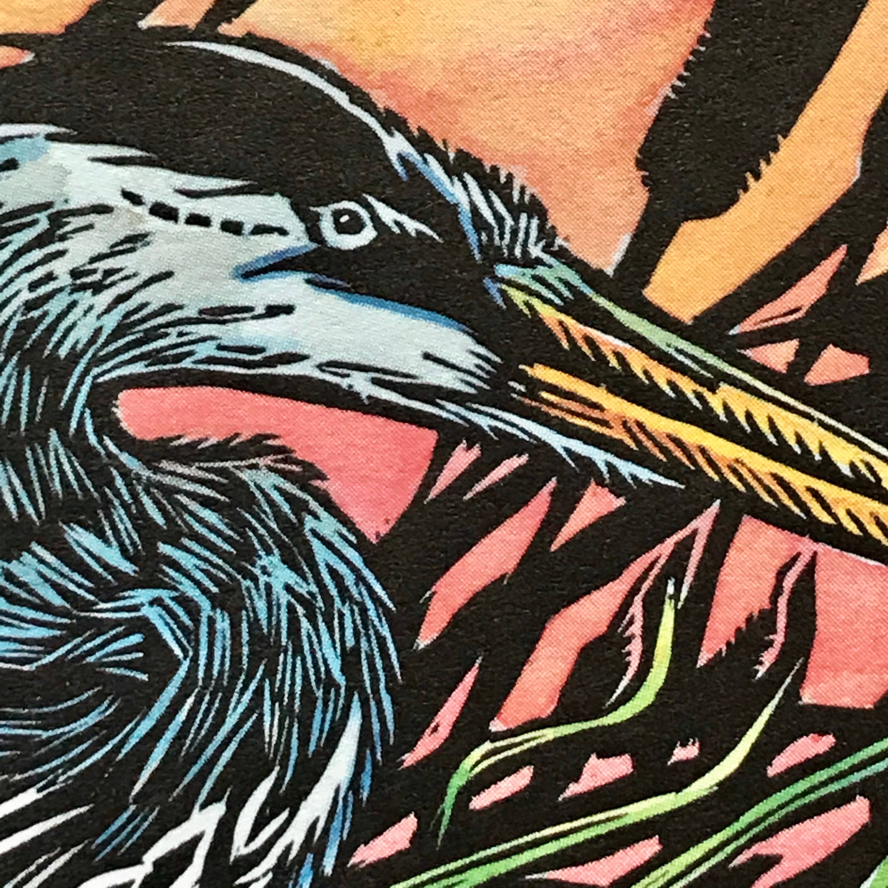 Claire Emery Art - Vente Carte de vœux classique - Grand Héron Bleu - Carte de Patience1