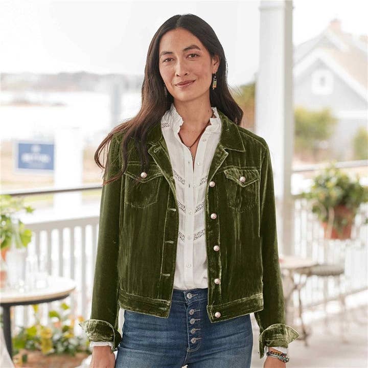 UZ Wholesale Store - Wholesale Jacket - Women's - Versatile Short Velvet Jacket With Lapel
